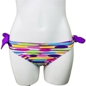 Pool Party Bikini Bottoms Medium rainbow tie side